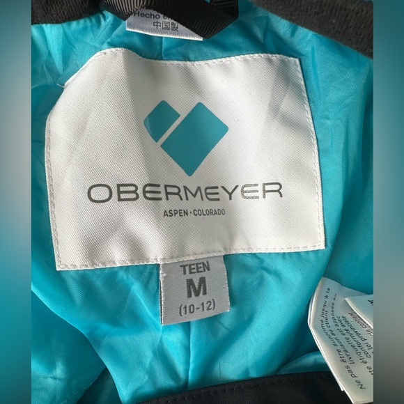 Obermeyer Girls Anya Insulated Ski Bib Jumpsuit Medium 10/12 - Picture 3 of 4